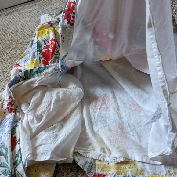 Urban Outfitters Shoulder Tie Floral Colorful Summer Midi Cottage Dress - Picture 8 of 16